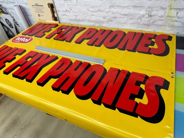Colorful printed banner sample