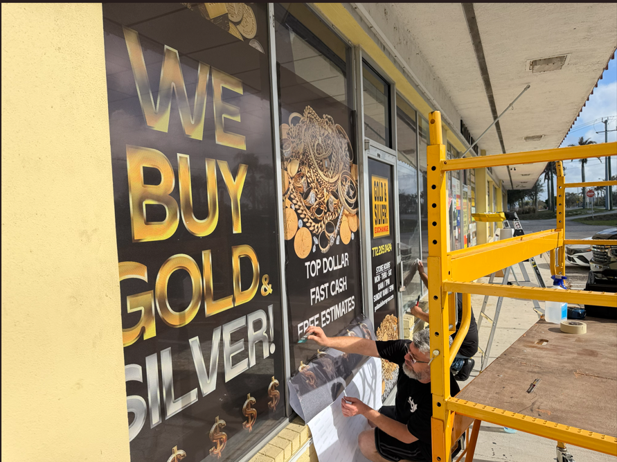 After: branded vehicle and storefront